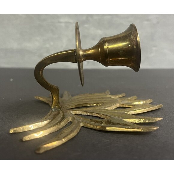 Set of Vintage Brass Lotus Flower‎ Decorative Wall Candleholder Metal Sconces - Picture 11 of 13